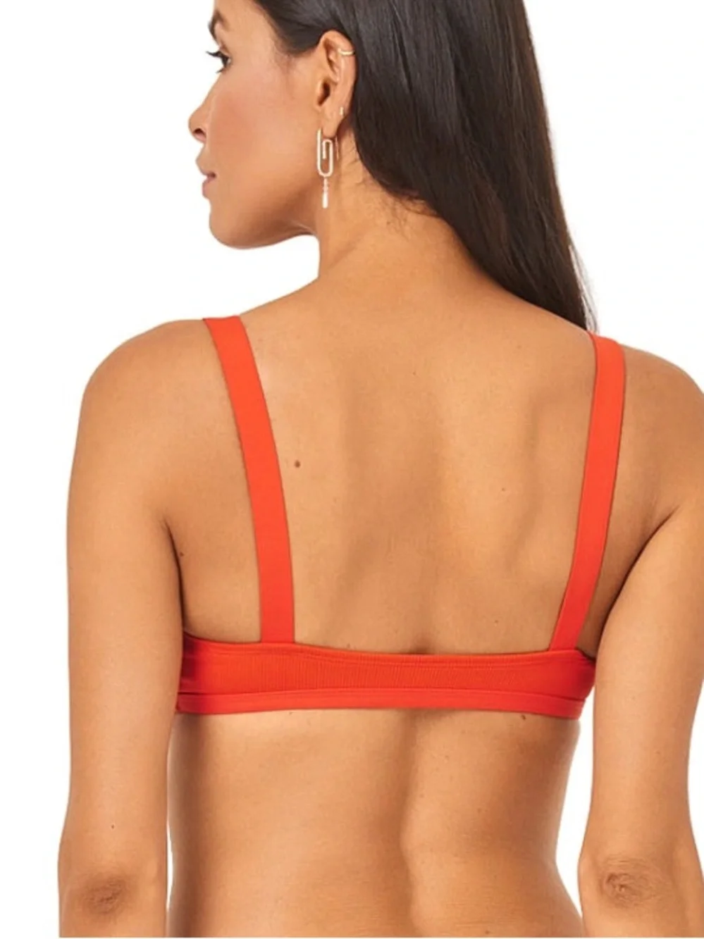 🌻NEW NWOT L*Space Orange Farrah Ribbed Bikini Top Swimwear Beach Swim Top Small